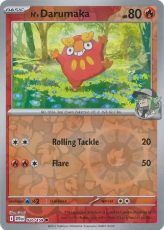 Journey Together N's Darumaka #26/159 reverse holo
